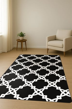 Modern Desenli Dijital Baskı Kaymaz Taban Halı H0192