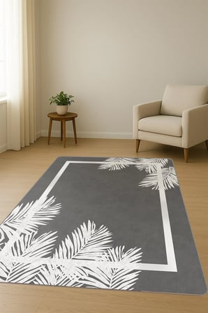 Modern Desenli Dijital Baskı Kaymaz Taban Halı H0236