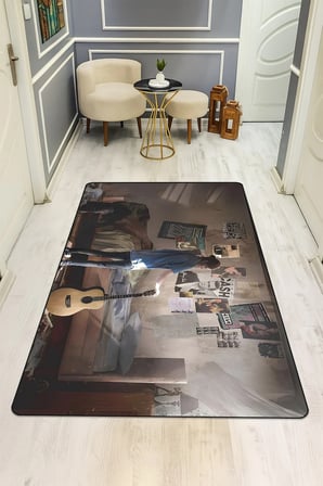 Modern Dijital Baskı Kaymaz Taban Çocuk ve Genç Odası Halısı H0446