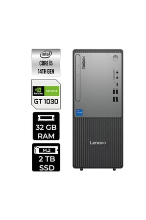 ThinkCentre Neo 50T G5 i5 14400 32GB 2TB SSD GT1030/4GB W11H Masaüstü Bilgisayar