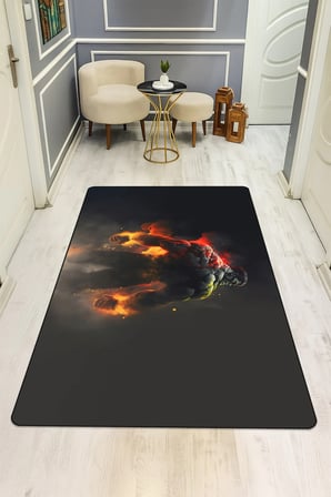 Modern Dijital Baskı Kaymaz Taban Çocuk ve Genç Odası Halısı H0578