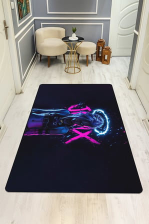 Modern Dijital Baskı Kaymaz Taban Çocuk ve Genç Odası Halısı H0509