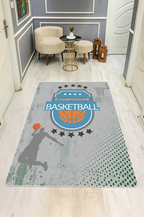 Modern Dijital Baskı Kaymaz Taban Çocuk ve Genç Odası Halısı H0655