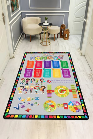 Modern Dijital Baskı Kaymaz Taban Çocuk ve Genç Odası Halısı H0635