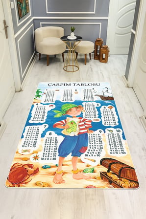 Modern Dijital Baskı Kaymaz Taban Çocuk ve Genç Odası Halısı H0636