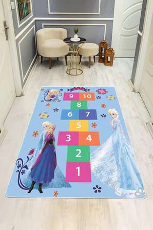 Modern Dijital Baskı Kaymaz Taban Çocuk ve Genç Odası Halısı H0966