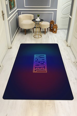 Modern Dijital Baskı Kaymaz Taban Çocuk ve Genç Odası Halısı H0916