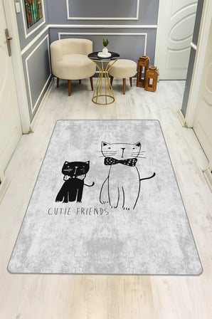Modern Dijital Baskı Kaymaz Taban Çocuk ve Genç Odası Halısı H0790