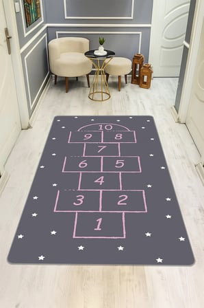 Modern Dijital Baskı Kaymaz Taban Çocuk ve Genç Odası Halısı H0705