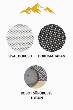Modern Sisal Serisi Dijital Baskı Sisal Dokuma Halı SLH029