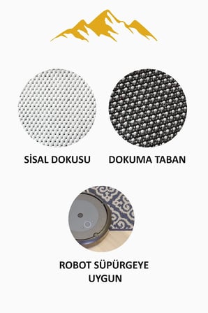 Modern Sisal Serisi Dijital Baskı Sisal Dokuma Halı SLH011