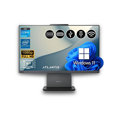 Lenovo ThinkCentre neo 50a 24 Gen 5 I5-13420H 32GB 512GB M.2 SSD  12SC000QTR  ATL33 23.8" W11Pro  All In One Bilgisayar 