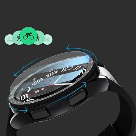 Gpack Samsung Galaxy Watch 6 Classic 47mm Sert Kasa Ve Ekran Koruyuculu Rakamlı Gard 29