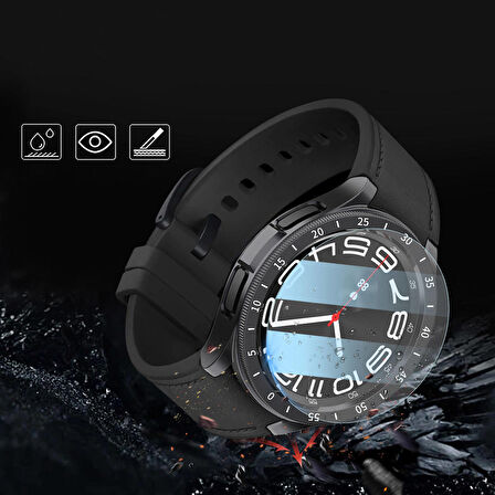 Gpack Samsung Galaxy Watch 6 Classic 47mm Sert Kasa Ve Ekran Koruyuculu Rakamlı Gard 29