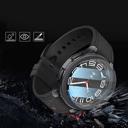 Gpack Samsung Galaxy Watch 6 Classic 43mm Sert Kasa Ve Ekran Koruyuculu Rakamsız Gard 29