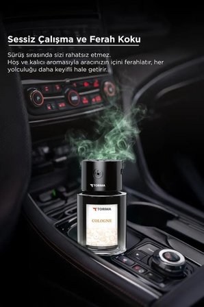 Torima TCF-03 Araç İçi Hava Nemlendirici & Hareket Algılamalı Koku Makinesi Cologne Esansı – 120ml Aromaterapi Difüzör Araç Kokusu