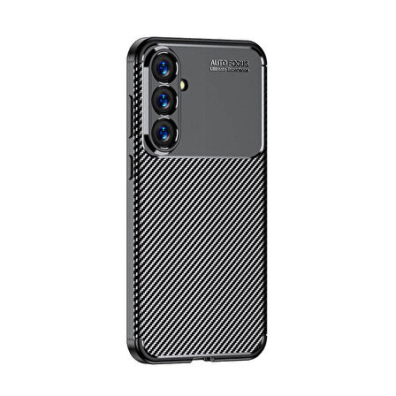Gpack Samsung Galaxy S23 FE Kılıf Negro Karbon Kamera Korumalı Silikon Lüx