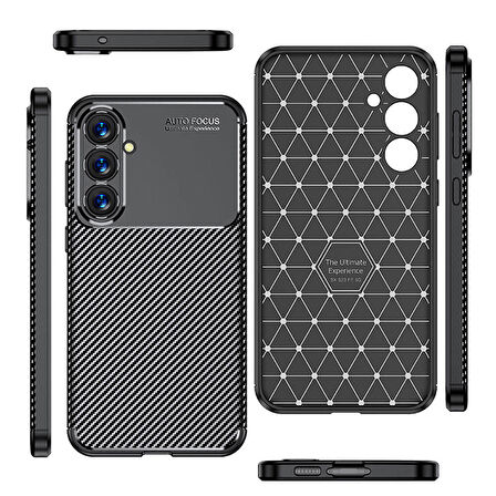 Gpack Samsung Galaxy S23 FE Kılıf Negro Karbon Kamera Korumalı Silikon Lüx