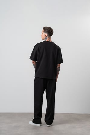 Erkek FFB Şerit Detaylı Regular Fit Eşofman Takımı Siyah