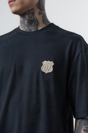 Erkek Route 07 Arma Detaylı Regular Fit T-Shirt Şort Takım Lacivert