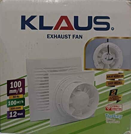 KLAUS 100'LÜK DEKORATİF BANYO-WC ASPİRATÖRÜ