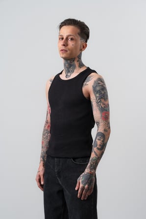 Erkek Tank Top Atlet Siyah