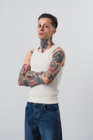 Erkek Tank Top Atlet Ekru