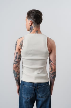 Erkek Tank Top Atlet Ekru