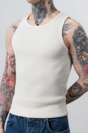 Erkek Tank Top Atlet Ekru