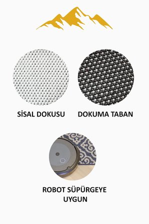 Modern Sisal Serisi Dijital Baskı Sisal Dokuma Halı SLH036