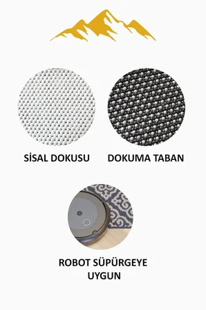 Modern Sisal Serisi Dijital Baskı Sisal Dokuma Halı SLH037