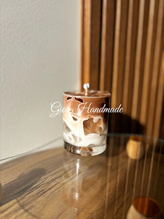 Ice Latte Aromaterapi Dekoratif Hediyelik Doğal Soya Wax Mum Kahve Esanslı 280cc