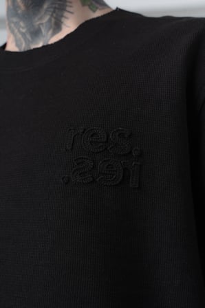 Erkek Pis Dikişli Regular Fit T-Shirt Siyah
