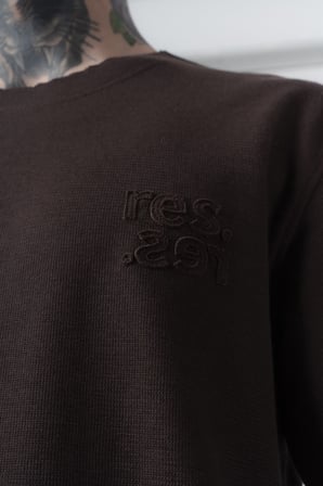 Erkek Pis Dikişli Regular Fit T-Shirt Kahve