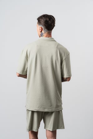 Erkek Respire Relined Yazılı Regular Fit T-Shirt Çağla