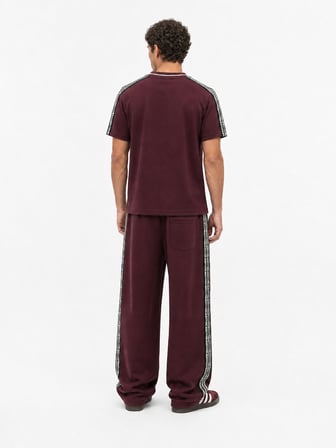 Erkek Originals Şerit Detaylı Regular Fit Eşofman Takımı Bordo