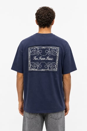 Erkek FFB Nakışlı Oversize T-Shirt Lacivert