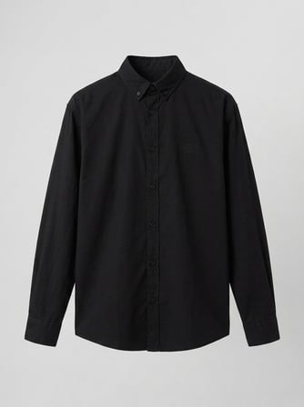 Erkek Dokulu Dolgun Oversize Gömlek Siyah