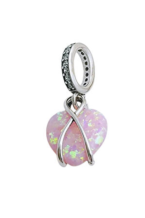 Anne Pembe Opal Kalp Charm