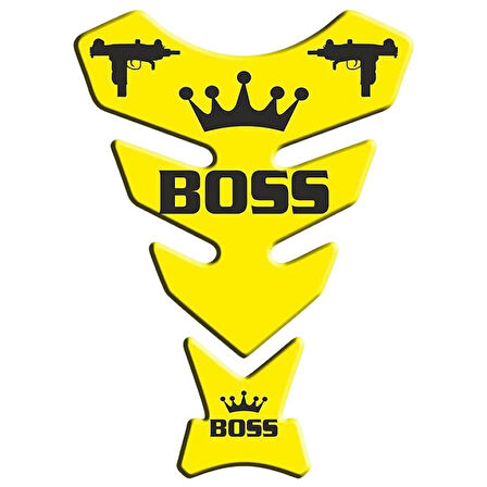 Universal Motosiklet Tank Pad Boss Sarı
