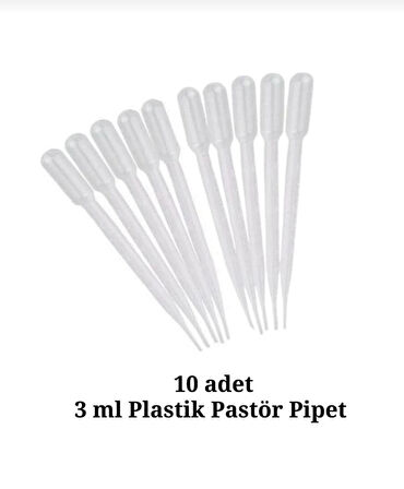 10 Adet 3 ml Pastör Pipet / Damlalık 1.kalite