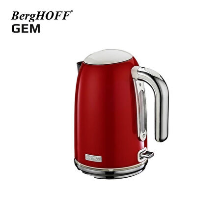 Berghoff GEM RETRO Kırmızı Filtre Kahve Makinesi + 1,7 Lt Retro Kettle Su Isıtıcı