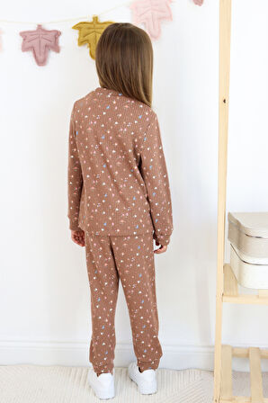 Kız Çocuk Orta Kalınlıkta Baskılı Pijama Takımı