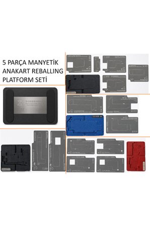 Çok Fonksiyonlu Manyetik Anakart Reballing Kalıp Ve Altlık Seti iPhone 11 12 13 14 Uyumlu 5 Parça