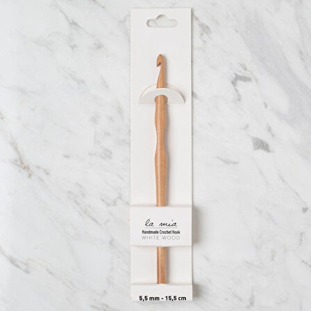 La Mia Whitewood 5.5 mm 15.5 cm Ahşap Yün Tığ