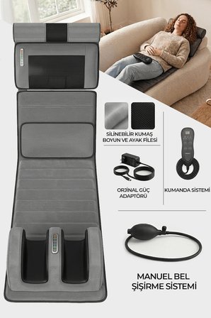 Rlx20 Katlanabilir Elektrikli Tam Vücut Isıtmalı Masaj Yatağı Boyun Masaj Cihazı Ayak Masaj Cihazı