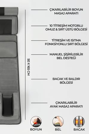 Rlx20 Katlanabilir Elektrikli Tam Vücut Isıtmalı Masaj Yatağı Boyun Masaj Cihazı Ayak Masaj Cihazı