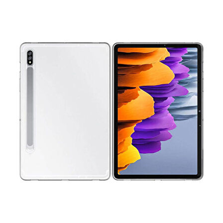 Gpack Samsung Galaxy Tab S8 SM-X700 Kılıf Silikon Arkası Buzlu Lüx Koruma s3