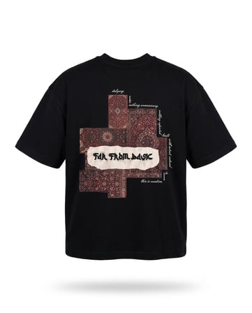 Erkek FFB Patch Oversize T-Shirt Siyah
