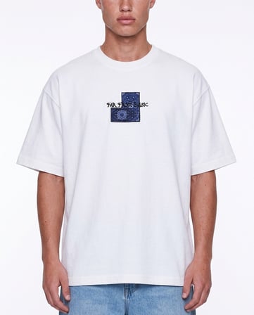 Erkek FFB Patch Oversize T-Shirt Ekru